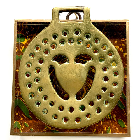 Acrylic Frame with Horse Brass / Slight Imperfections (4