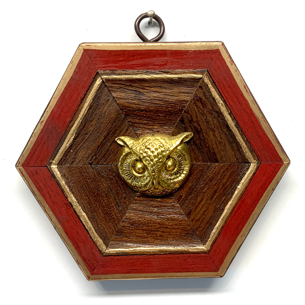Lacquered Frame with Owl (5” wide)