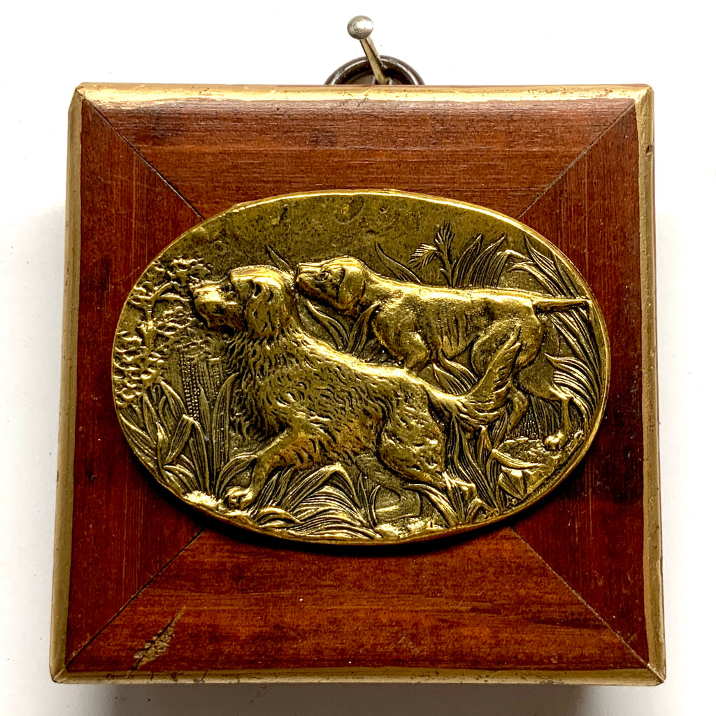 Wooden Frame with Sporting Dogs (2.75