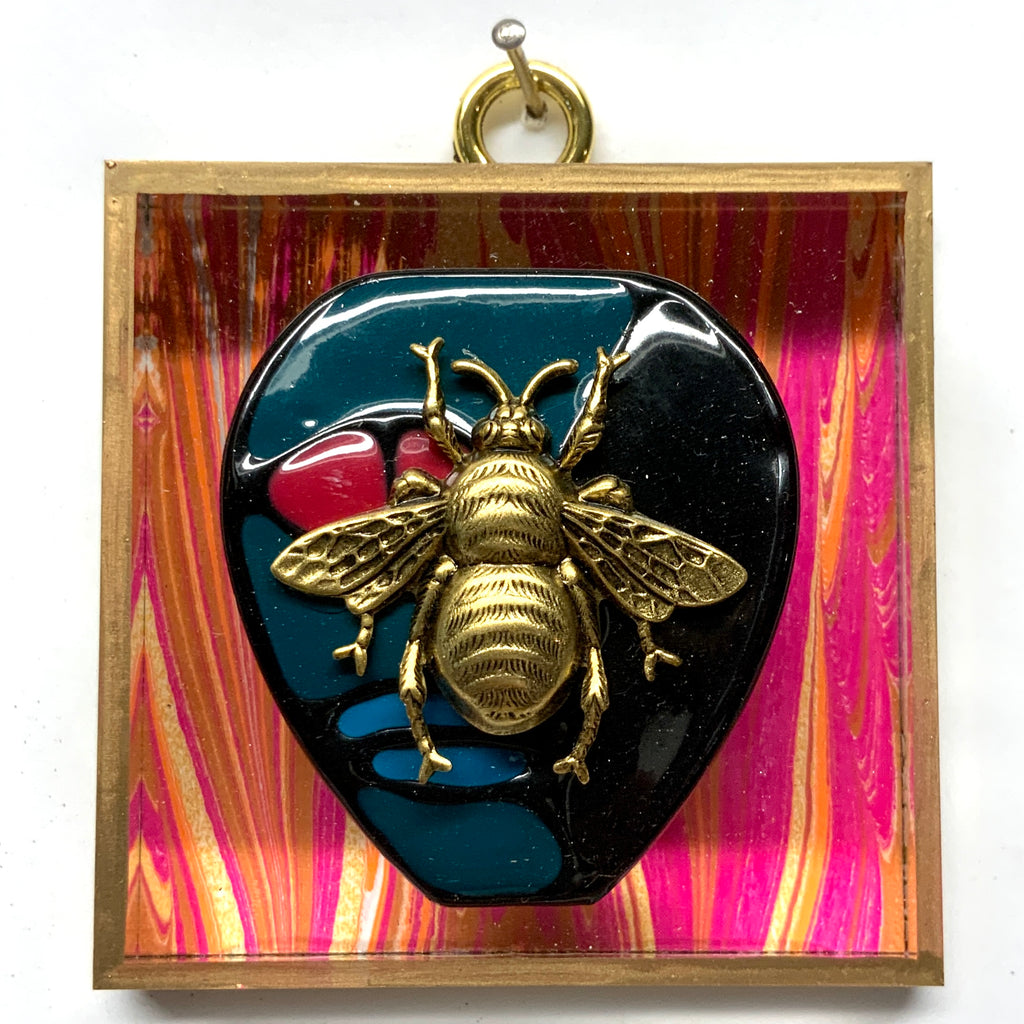 Acrylic Frame with Grande Bee on Necklace / Slight Imperfections (3