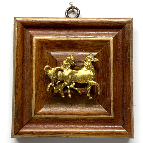 Wooden Frame with Horses (4.75