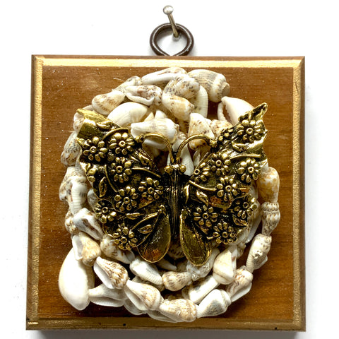 Wooden Frame with Butterfly on Necklace (3.5
