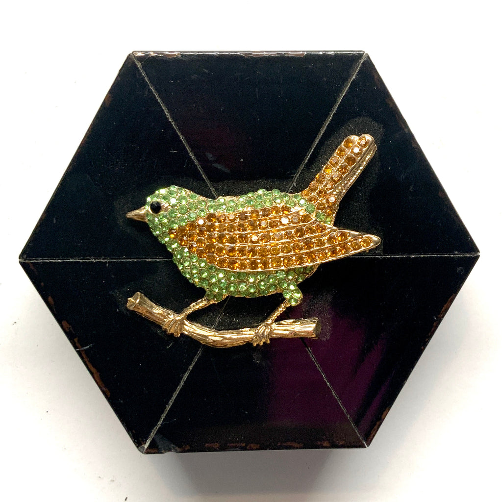 Modern Lacquered Frame with Sparkle Bird (3.25” wide)