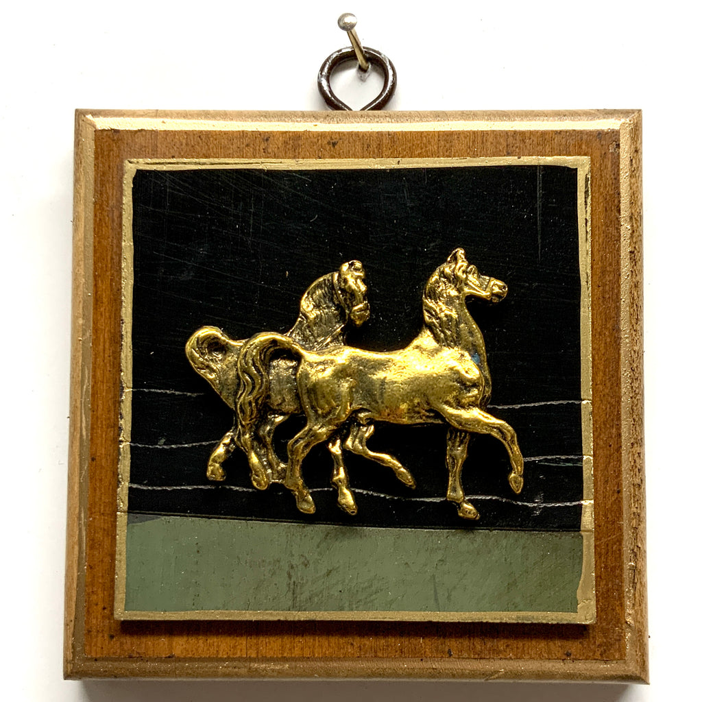 Wooden Frame with Horses on Coromandel (4
