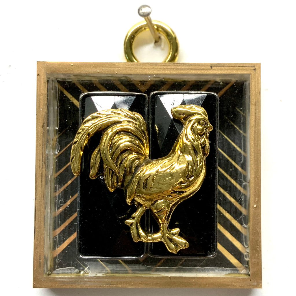 Acrylic Frame with Rooster / Slight Imperfections (2