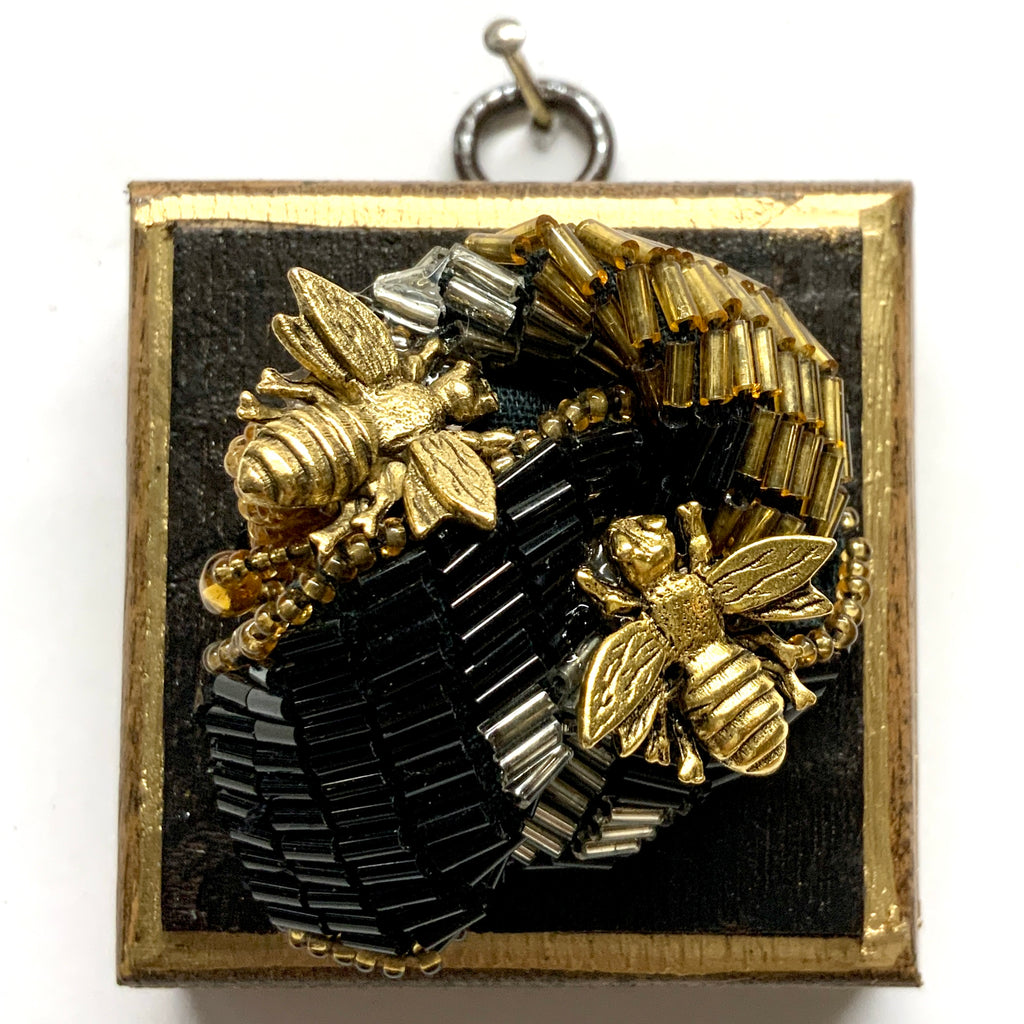 Bourbon Barrel Frame with Napoleonic Bees on Necklace (2.5