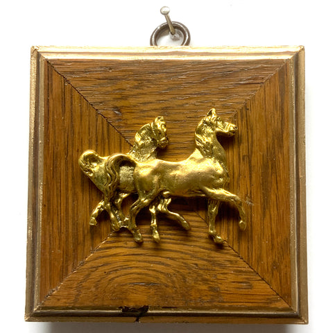 Wooden Frame with Horses (3.75