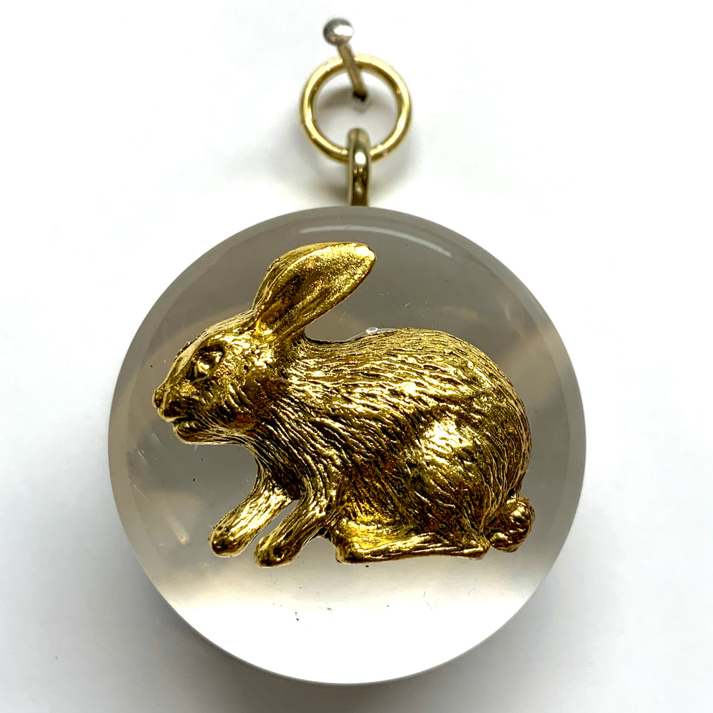 Clear Acrylic Dome Frame with Bunny / Slight Imperfections (2