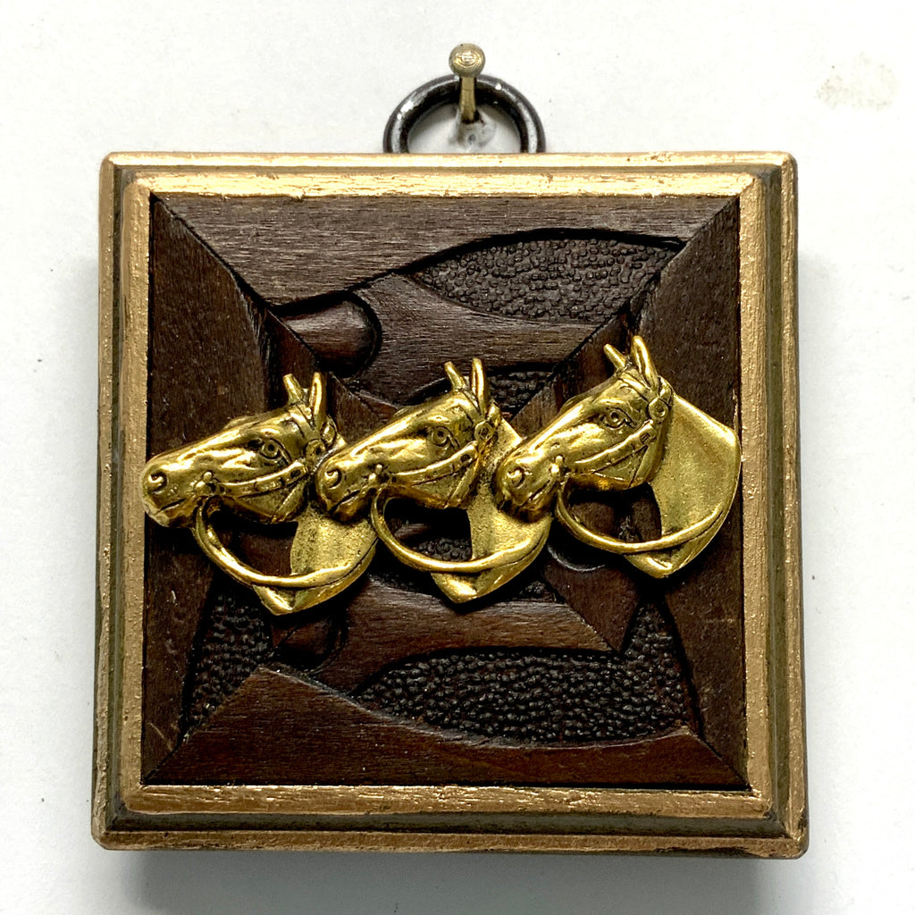 Wooden Frame with Horses (2.25” wide)