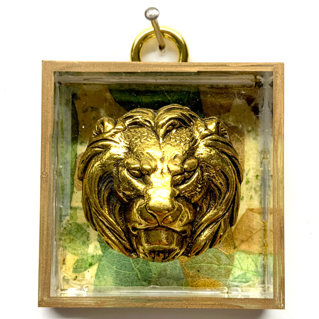 Acrylic Frame with Lion on Mulberry Paper / Slight Imperfections (2