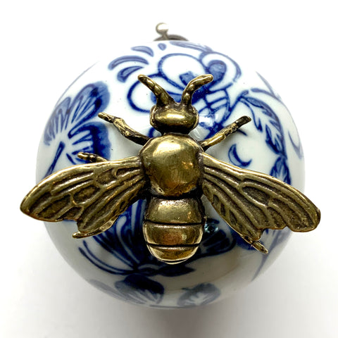 Ceramic Ball Frame with Bee / Slight Imperfections (2