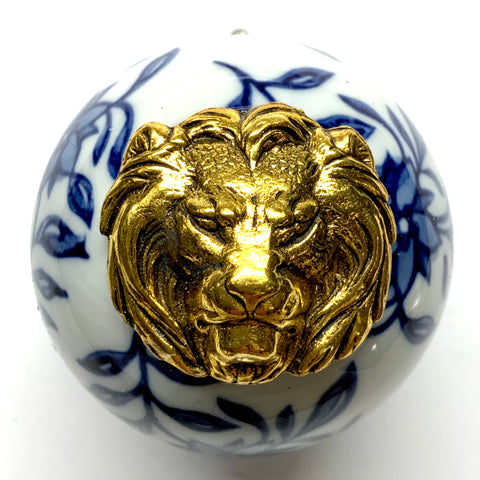 Ceramic Ball Frame with Lion / Slight Imperfections (2