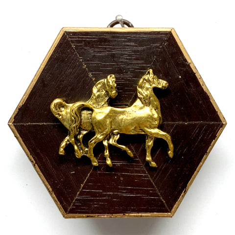 Wooden Frame with Horses (3.75