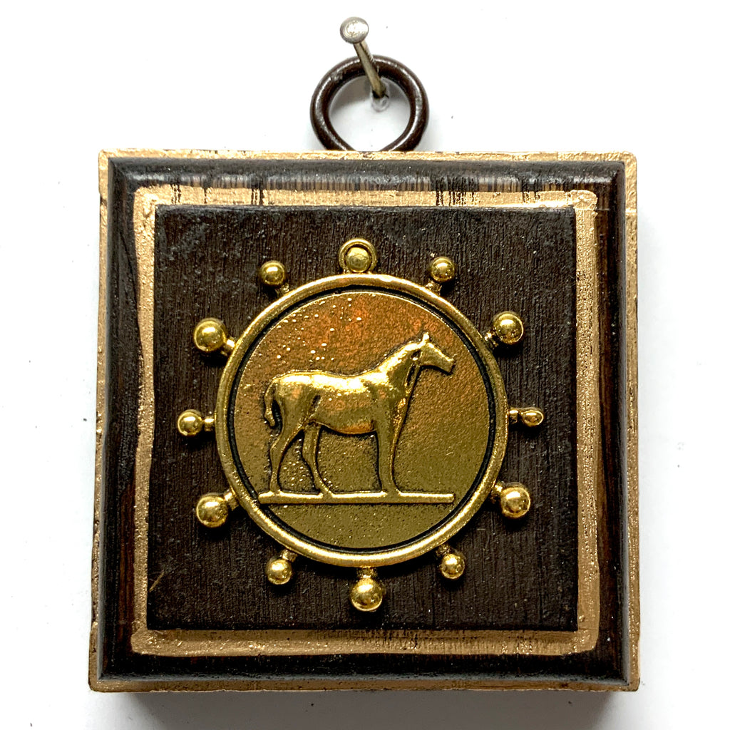 Wooden Frame with Horse Coin (2.5