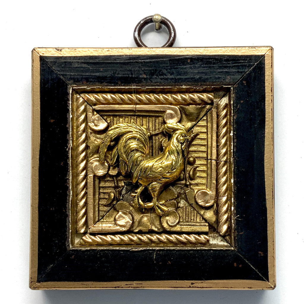Lacquered Frame with Rooster (3” wide)