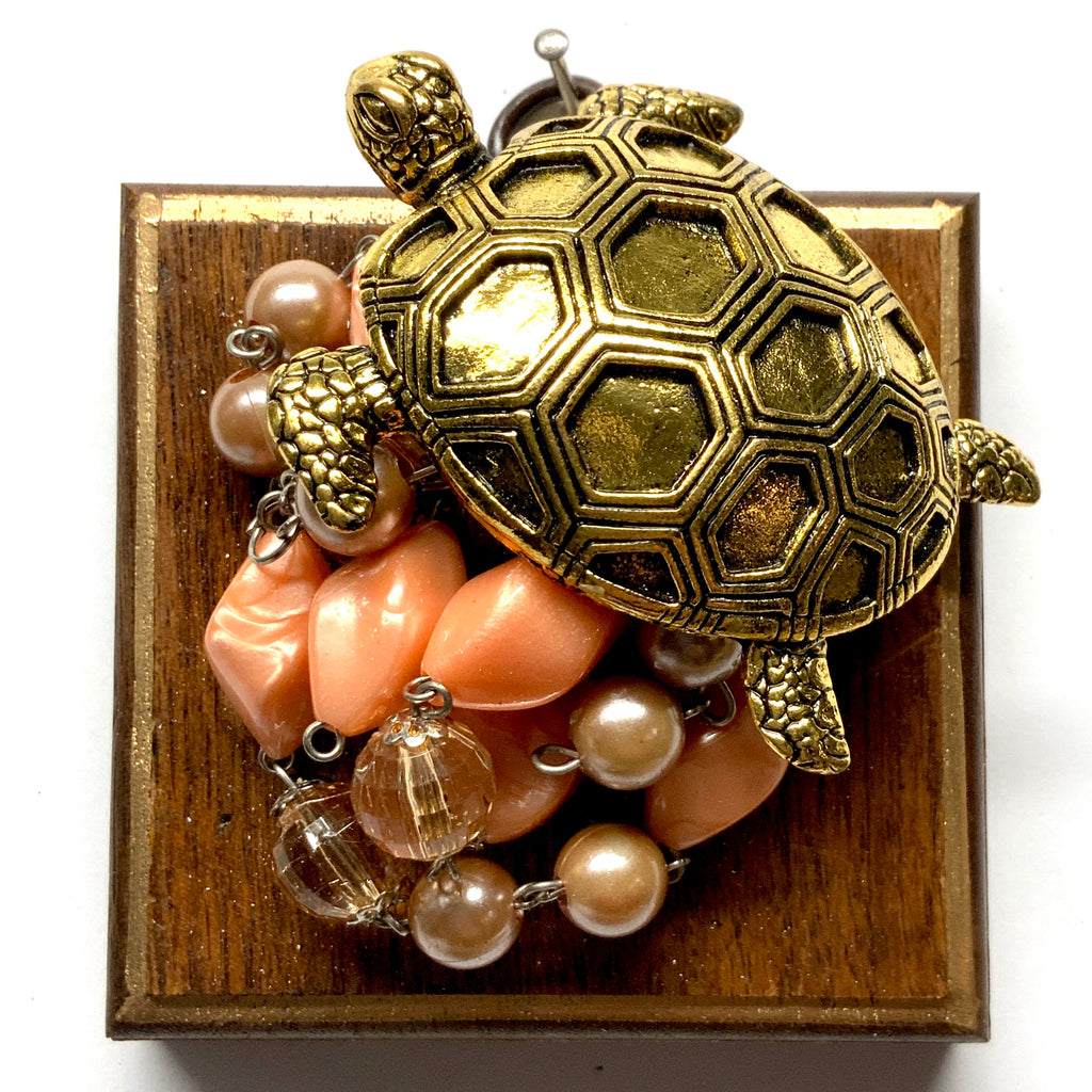 Wooden Frame with Turtle on Necklace (3.25