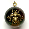 Acrylic Dome Frame with Grande Bee on Marbled Paper / Slight Imperfections (2.5