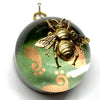 Acrylic Dome Frame with Grande Bee on Marbled Paper / Slight Imperfections (2.5