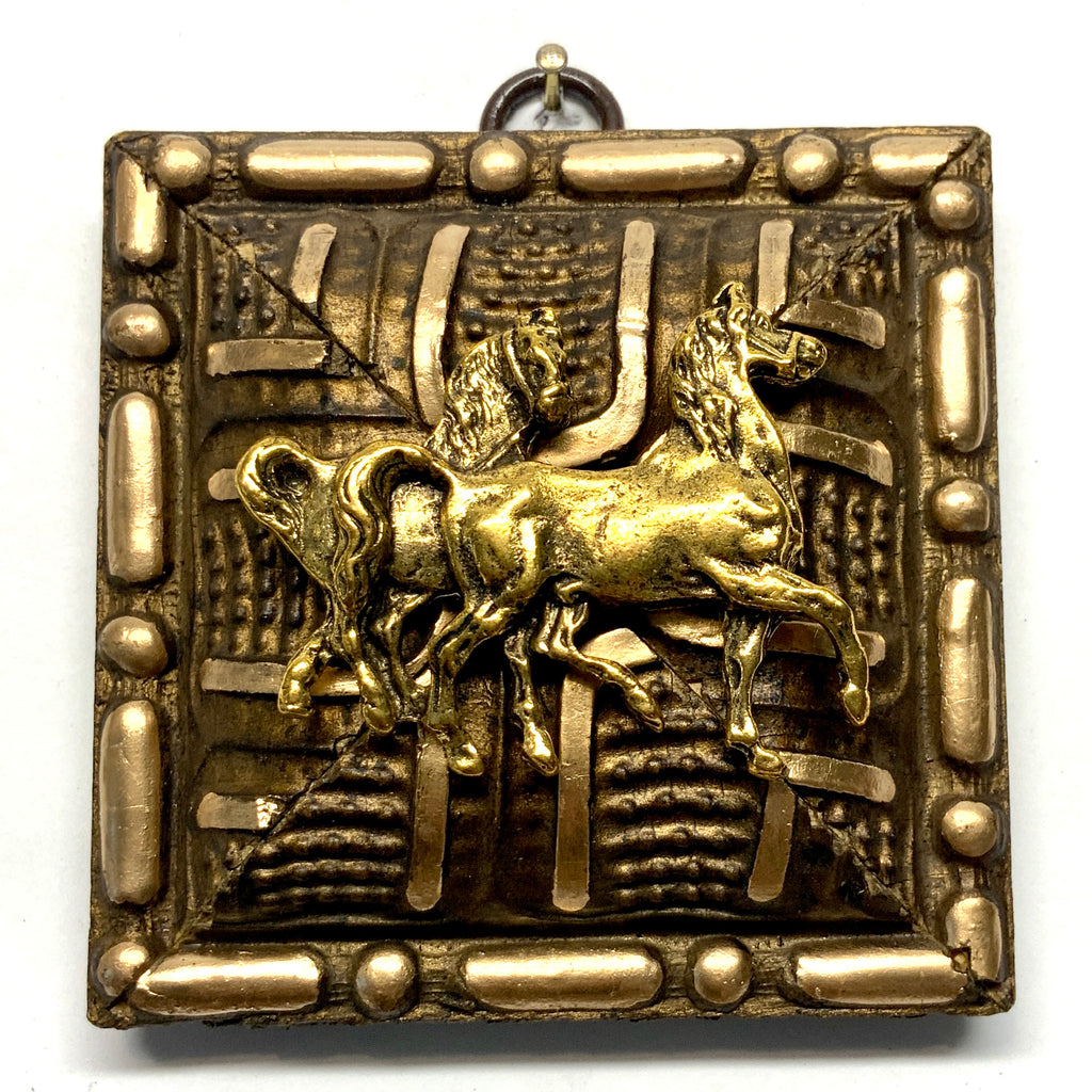 Gilt Frame with Horses (3.25” wide)