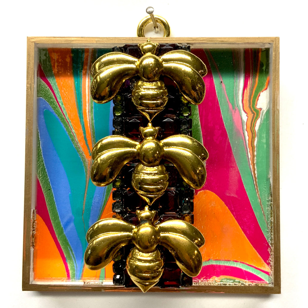 Acrylic Frame with Deco Bees / Slight Imperfections (4
