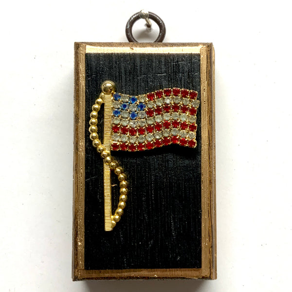 Bourbon Barrel Frame with American Flag (2