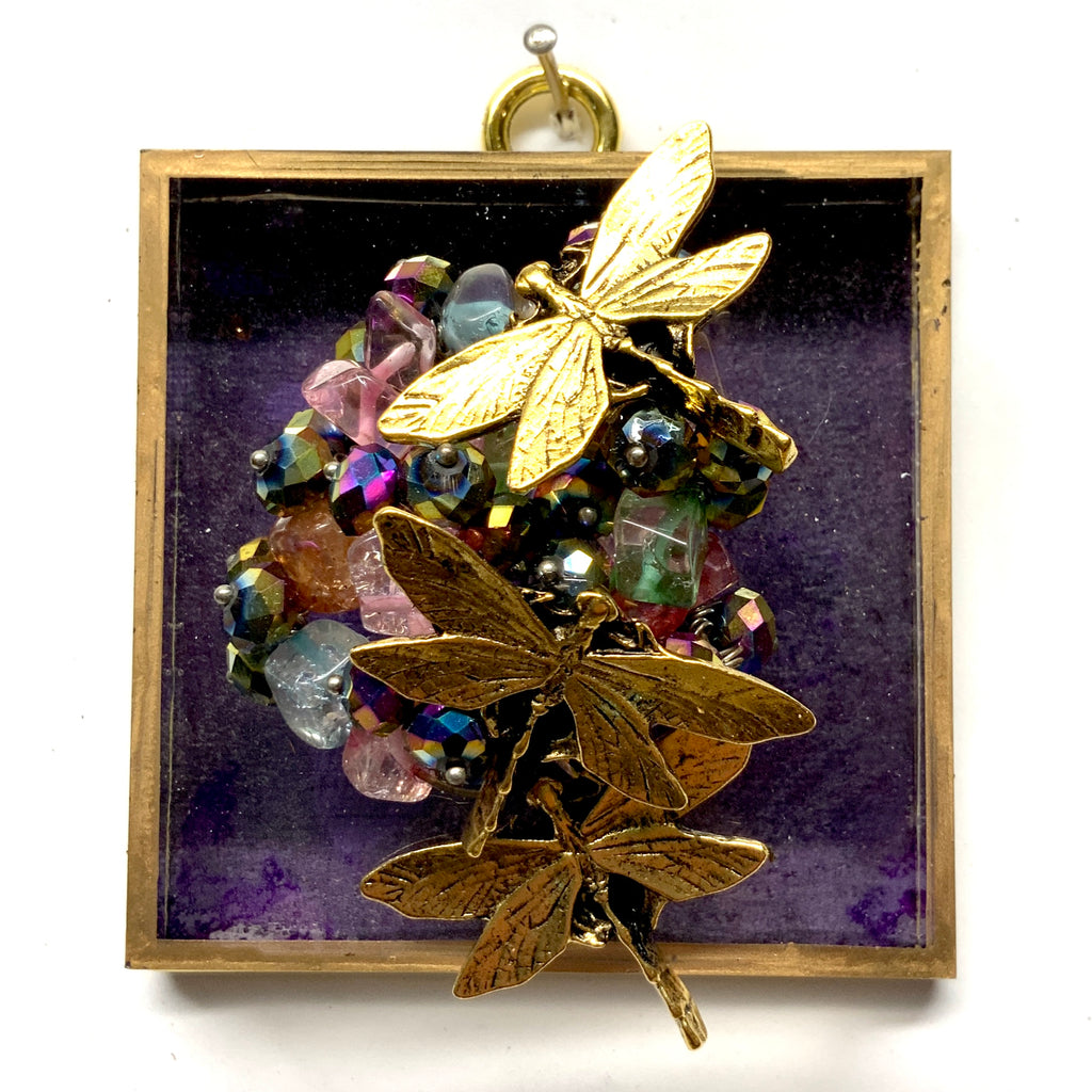 Acrylic Frame with Dragonflies on Necklace / Slight Imperfections (3