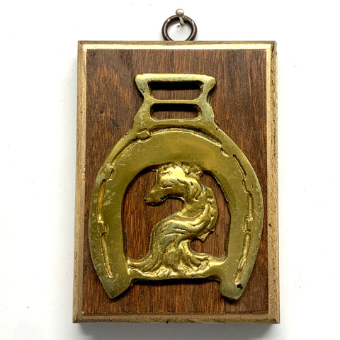 Wooden Frame with Horse Brass (3.25” wide)