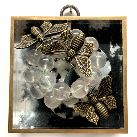 Acrylic Frame with Butterflies on Necklace / Slight Imperfections (3