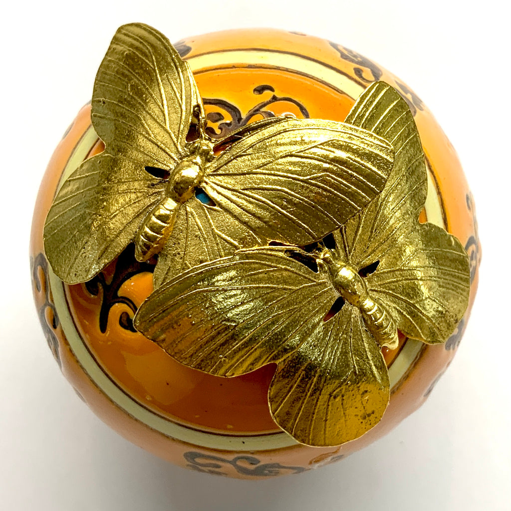 Ceramic Ball Frame with Butterflies / Slight Imperfections (3