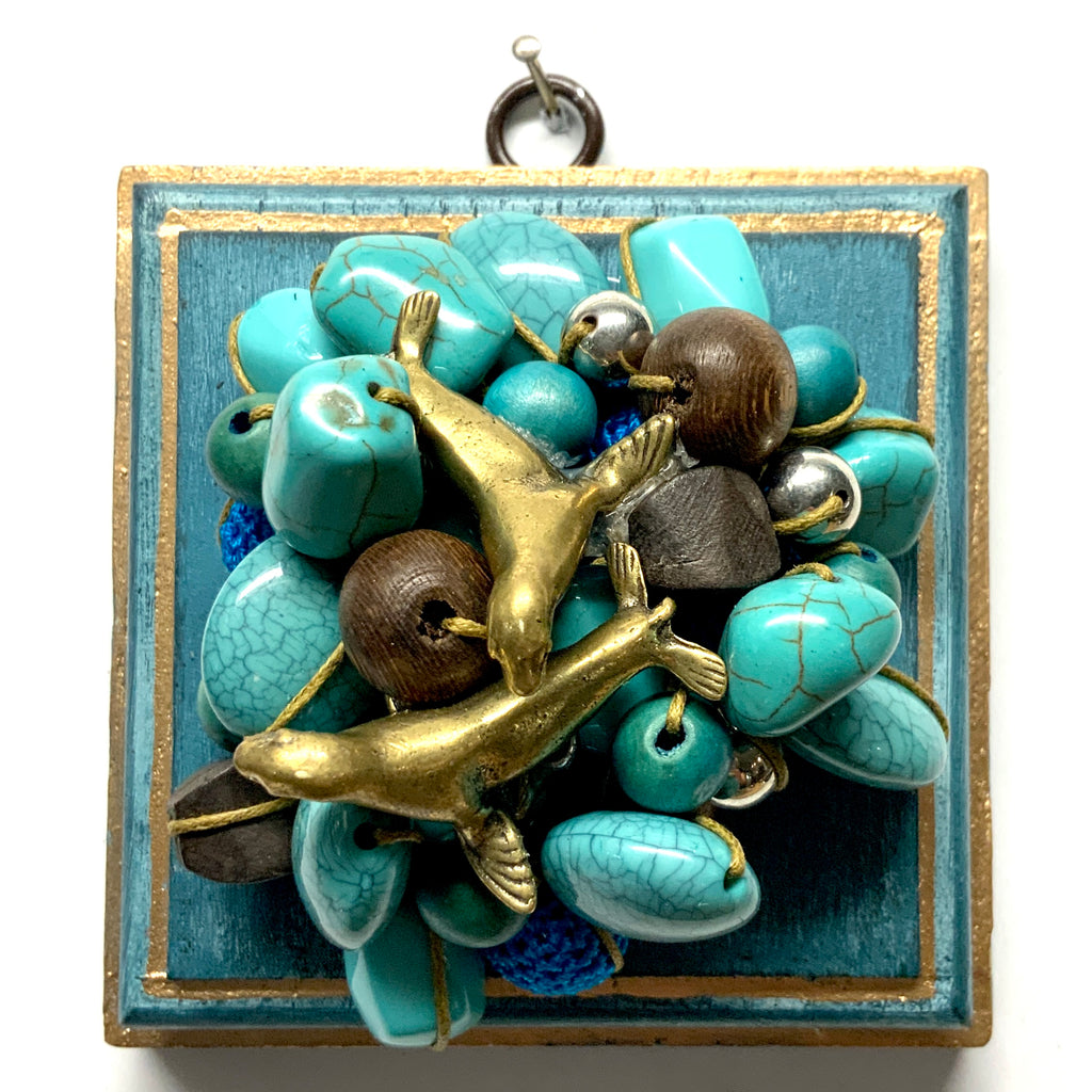 Painted Frame with Seals on Necklace (4