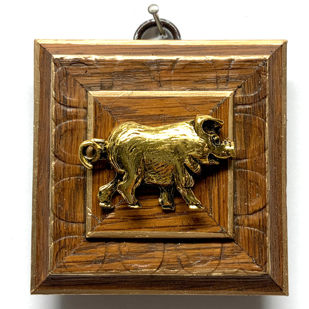 Wooden Frame with Pig (3
