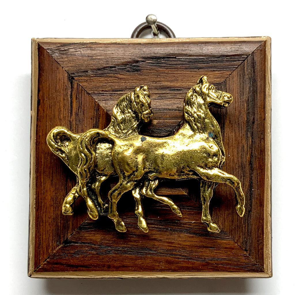 Wooden Frame with Horses (2.75