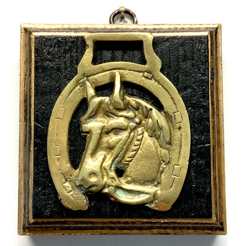 Bourbon Barrel Frame with Horse Brass (3.75” wide)