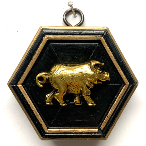 Painted Frame with Pig (3.25