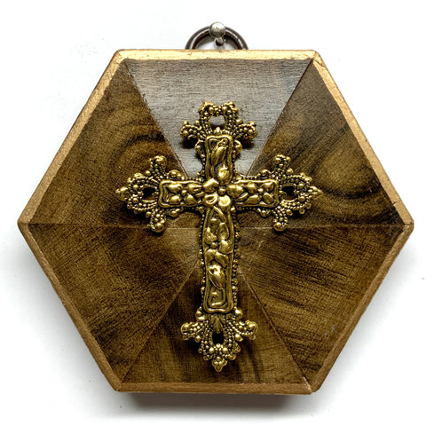 Burled Frame with Cross (3.25