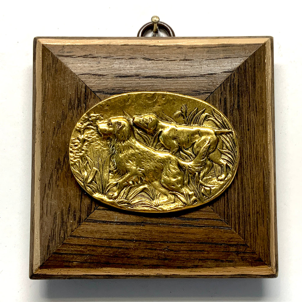 Wooden Frame with Sporting Dogs (3.5” wide)