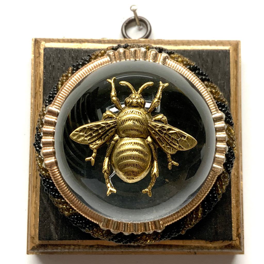 Bourbon Barrel Frame with Grande Bee on Acrylic Dome / Slight Imperfections (4