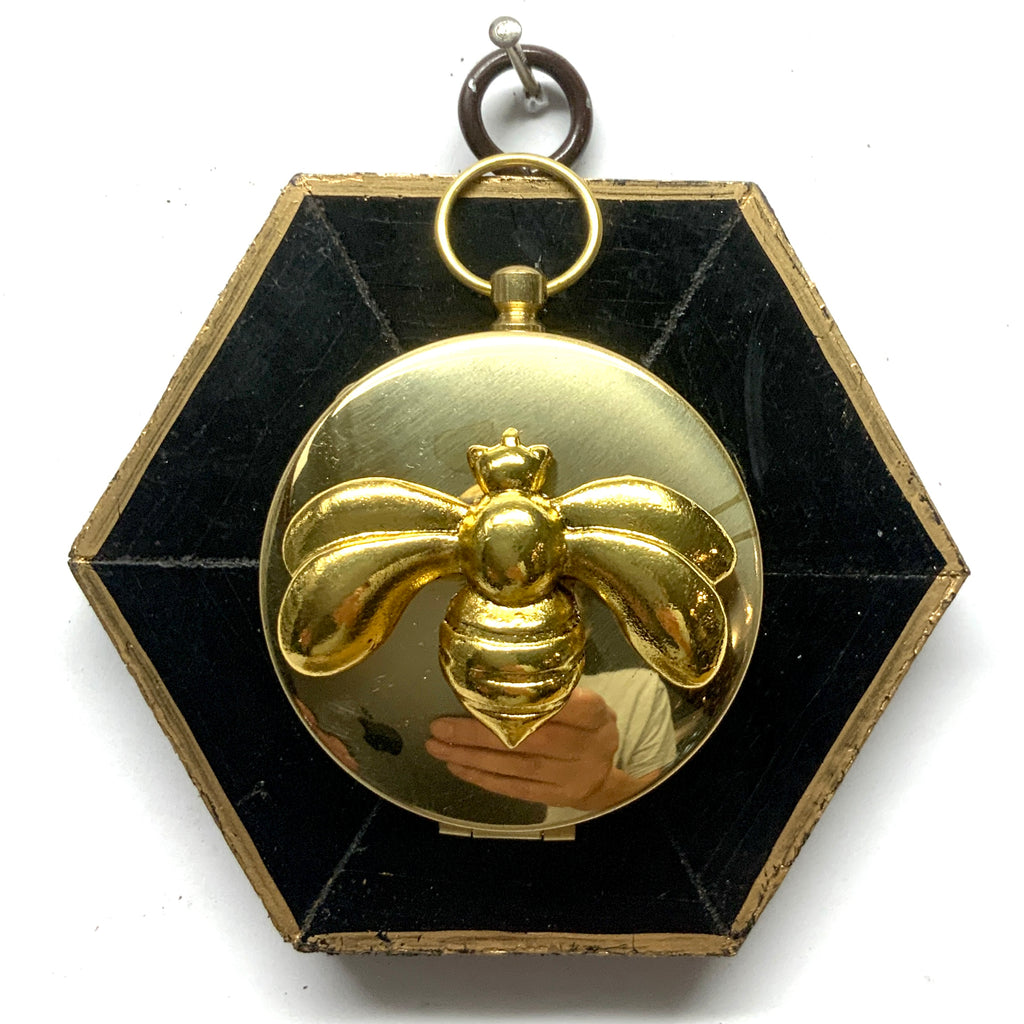 Modern Lacquered Frame with Deco Bee on Compass (3.75