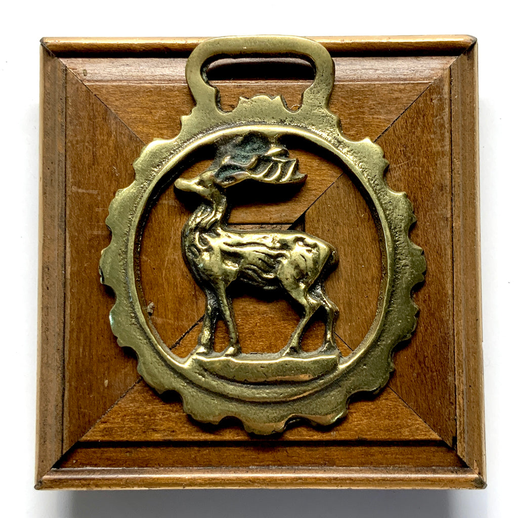 Wooden Frame with Horse Brass (4.25” wide)
