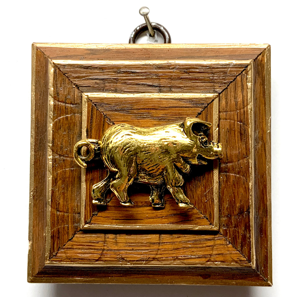 Wooden Frame with Pig (3
