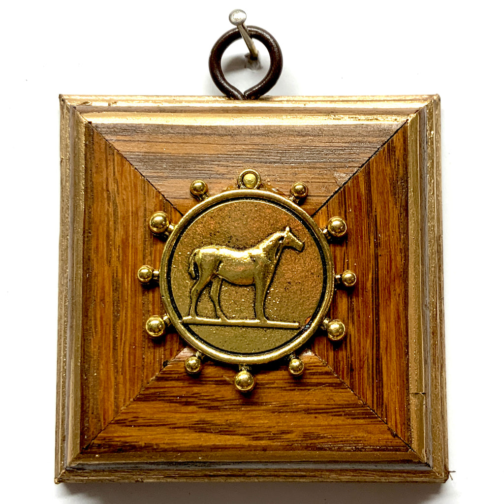 Wooden Frame with Horse Coin (3