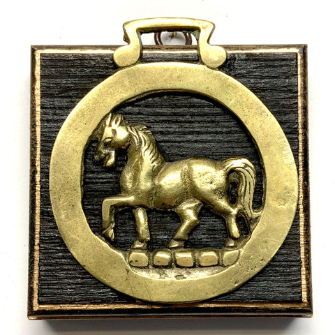Bourbon Barrel Frame with Horse Brass (3.75” wide)