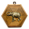 Wooden Frame with Elephant (5” wide)