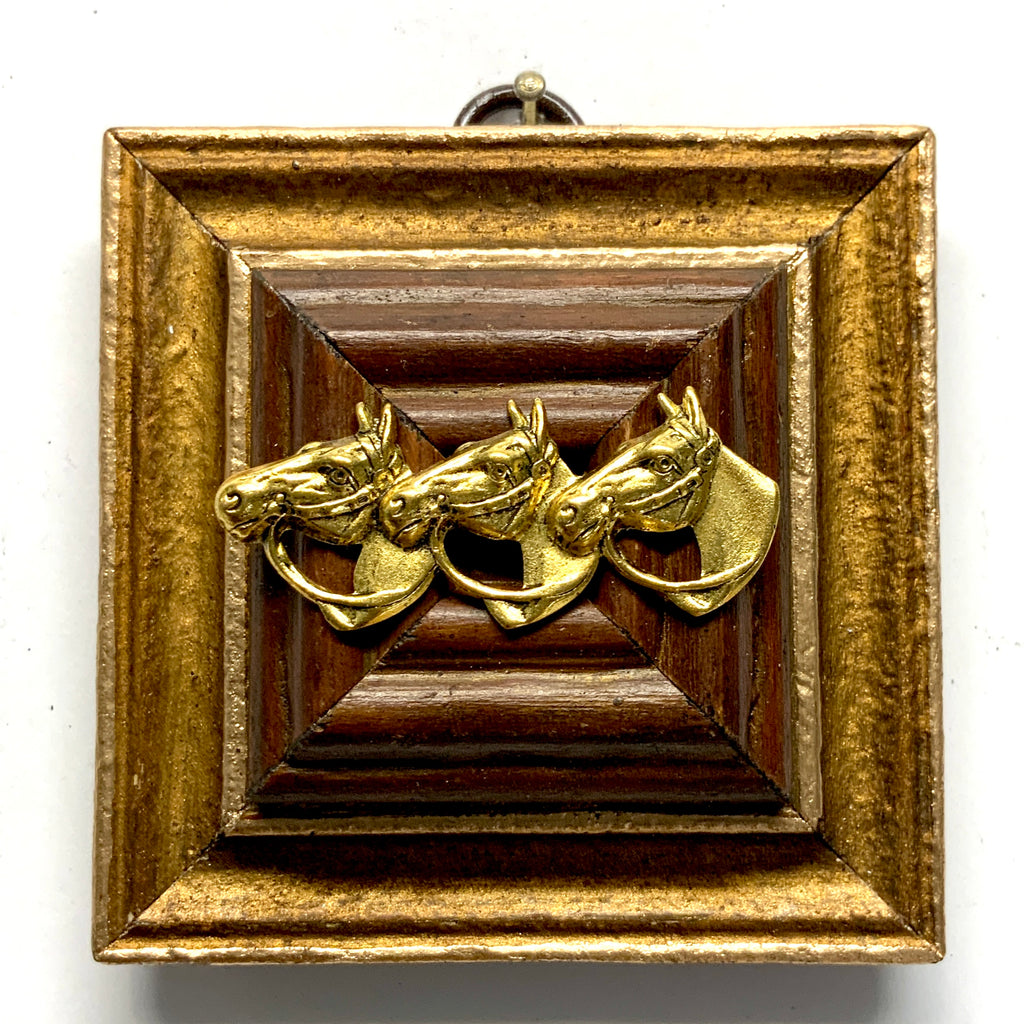 Gilt Frame with Horses (3” wide)