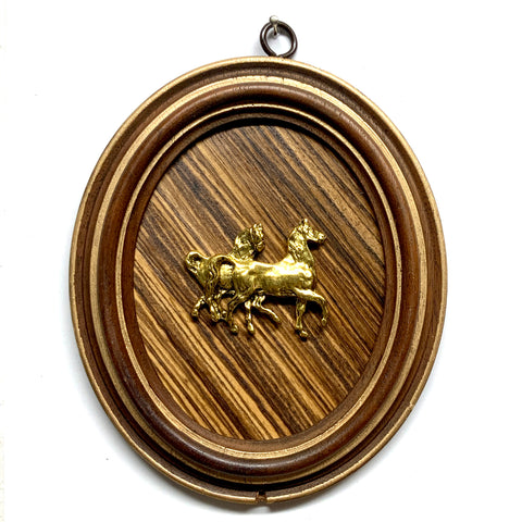 Wooden Frame with Horses (5.5