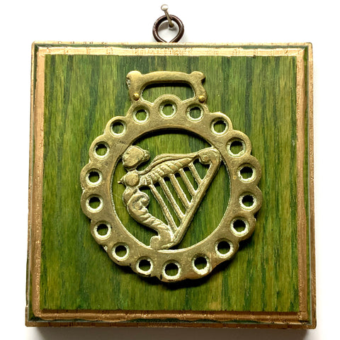 Painted Frame with Winged Angel Horse Brass (5