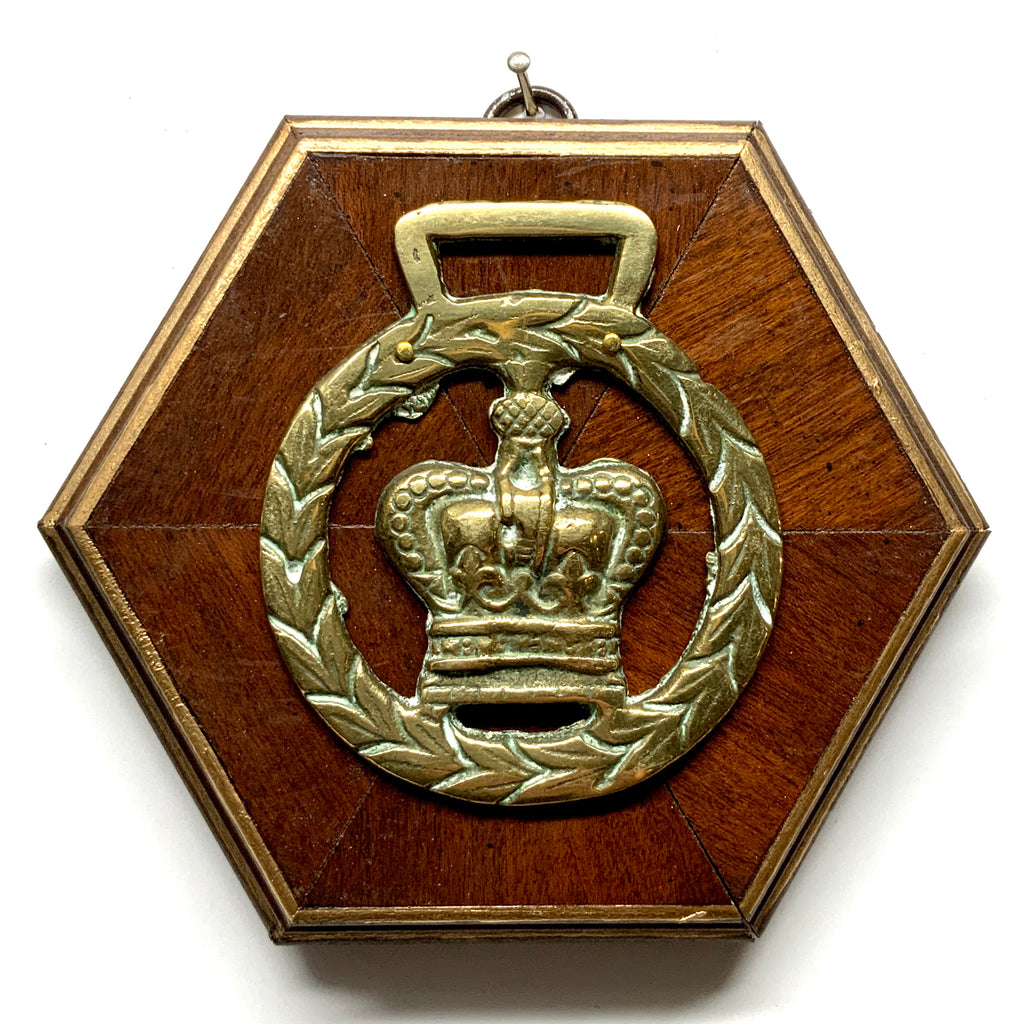 Wooden Frame with Crown Horse Brass (5.5