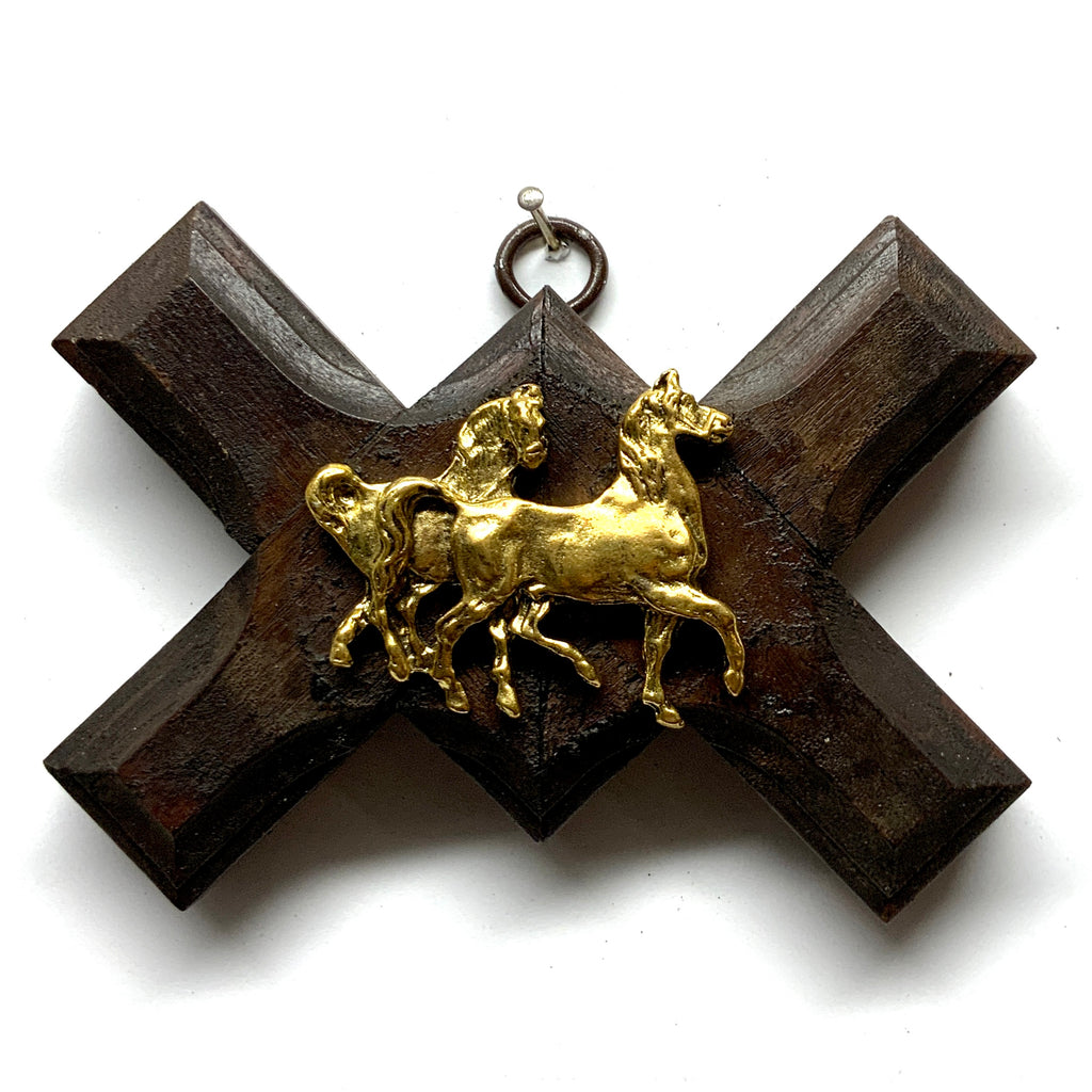 Wooden Frame with Horses (5