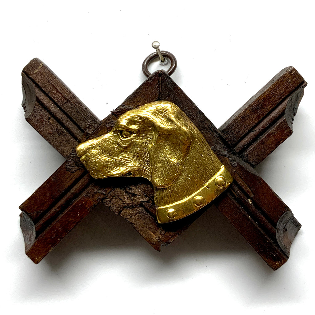Wooden Frame with Stately Dog (4.5