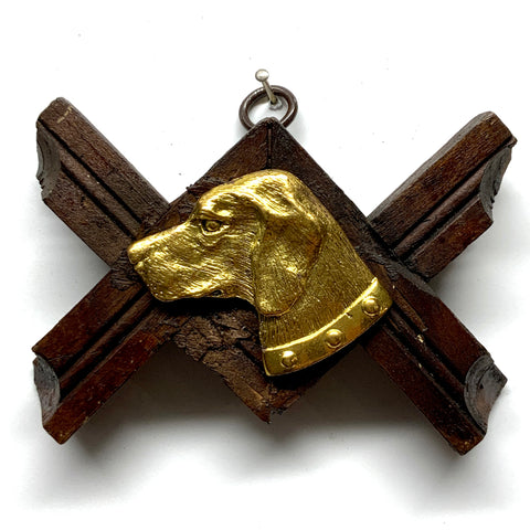 Wooden Frame with Stately Dog (4.5